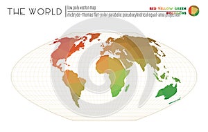 Polygonal map of the world. photo