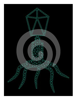 Mesh Virus in Polygonal 2D Vector Style