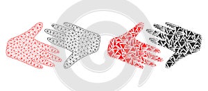 Polygonal Network Mesh Fair Trade Handshake and Mosaic Icon