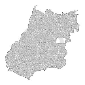 Polygonal Network Mesh High Detail Raster Map of Goias State Abstractions