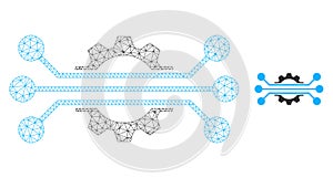 Polygonal Network Mesh Hitech Industry Icon