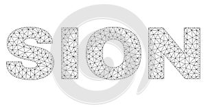 Polygonal Network SION Text Label