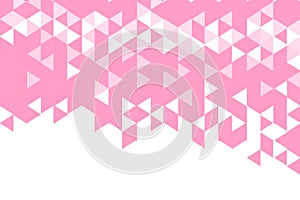 Polygonal pink mosaic background. Abstract low poly vector illustration. Triangular pattern, copy space. Template