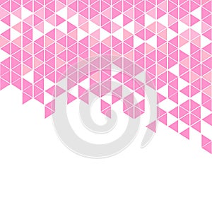 Polygonal pink mosaic background. Abstract low poly vector illustration. Triangular pattern, copy space. Template