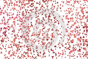 Polygonal pink mosaic background. Abstract low poly vector illustration. Triangular pattern, copy space. Template