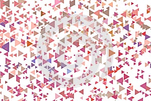 Polygonal pink mosaic background. Abstract low poly vector illustration. Triangular pattern, copy space. Template