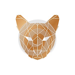 Polygonal puma head.