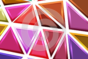 Polygonal rainbow mosaic background. Abstract low poly vector illustration. Triangular pattern, copy space. Template