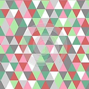 Polygonal rainbow mosaic background. Abstract low poly vector illustration. Triangular seamless pattern. Template