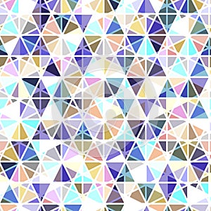 Polygonal rainbow mosaic background. Abstract low poly vector illustration. Triangular seamless pattern. Template