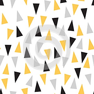 Polygonal rainbow mosaic background. Abstract low poly vector illustration. Triangular seamless pattern. Template