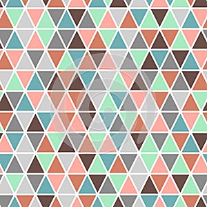 Polygonal rainbow mosaic background. Abstract low poly vector illustration. Triangular seamless pattern. Template