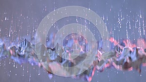 Polygonal shape and data stream 3D rendering photo