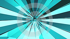 Polygonal sky blue shining star shape endless spin. Spinning diamond background loop. Iridescent rotating brilliant facets