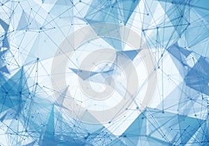 Polygonal space low poly background with triangles