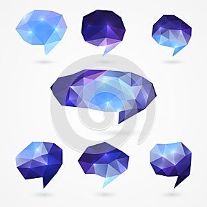 Polygonal speech bubbles