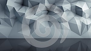 Polygonal surface with reflection 3D render
