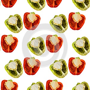 Polygonal Sweet pepper.