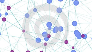 Machine learning signal process algorithm concept, dots and lines background conception
