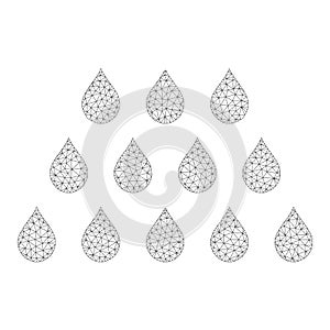 Mesh Vector Drops Icon