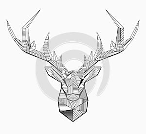 Polygonal Vector Line Deer