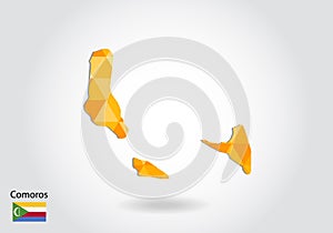 Polygonal vector map of comoros.