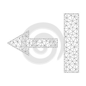 Mesh Vector Pull Left Icon