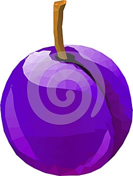 Polygonal vector violet plum photo