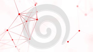 Polygonal white background with connecting dots and lines. Network connection structure. Plexus effect. 3d rendering