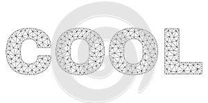 Polygonal Wire Frame COOL Text Tag