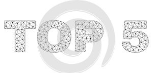 Polygonal Wire Frame TOP 5 Text Caption