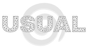 Polygonal Wire Frame USUAL Text Label