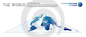 Polygonal world map.