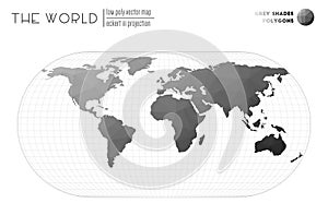 Polygonal world map.