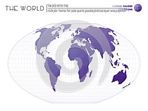 Polygonal world map.