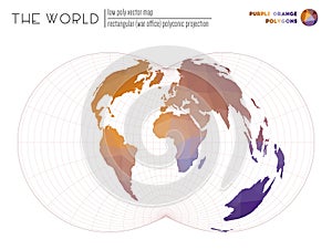 Polygonal world map.