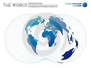 Polygonal world map.