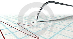 Polygraph Needle And Drawing