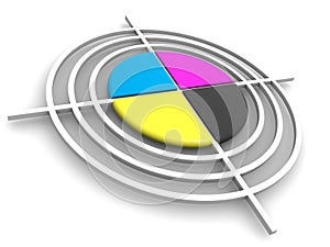 Polygraphic target. CMYK