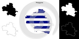Polygyros outline map
