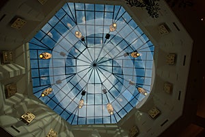 Polyhedron skylight dome on the roof