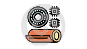 polyimides thermoset color icon animation