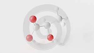 polylactic acid molecule 3d, molecular structure, ball and stick model, structural chemical formula thermoplastic polyester