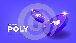 Polymath POLY coin cryptocurrency concept banner background photo