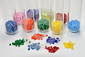 Polymer resin with test tubes