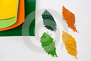 Polymeric dye. Plastic pellets. Colorant for the granules. Polymer beads