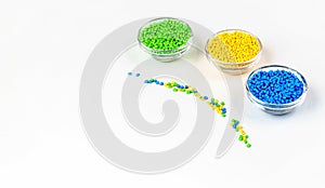 Polymeric dye. Plastic pellets. Colorant for plastics. Pigment in the granules