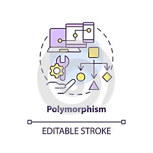 Polymorphism concept icon