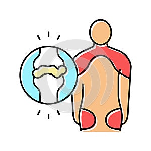 polymyalgia rheumatica color icon vector illustration