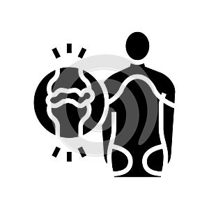 polymyalgia rheumatica glyph icon vector illustration